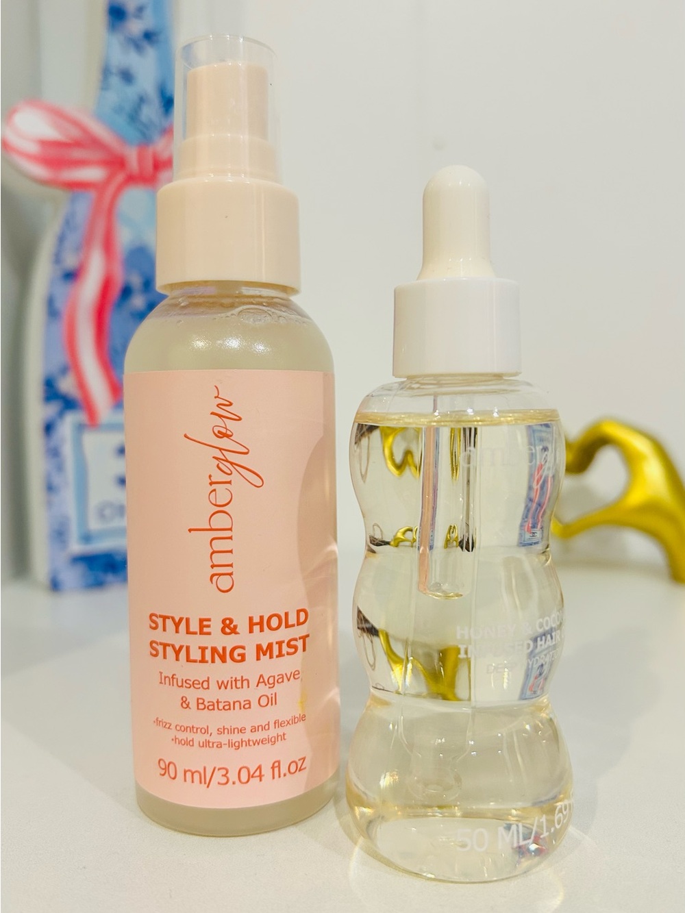 Style & Hold Styling Mist and Honey & Coconut Infused Hair Oil Duo